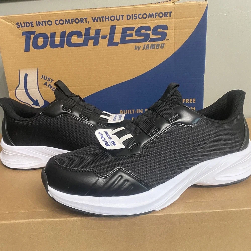 JBU Jambu Touch-Less Dash Mens Hands Free Slip On Sneakers Black N4DSH01 Size 9